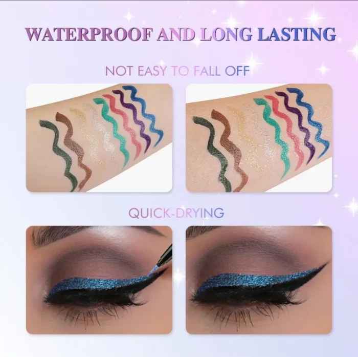 IMAGIC 8 Color Glitter Eyeliner Set - Image 3