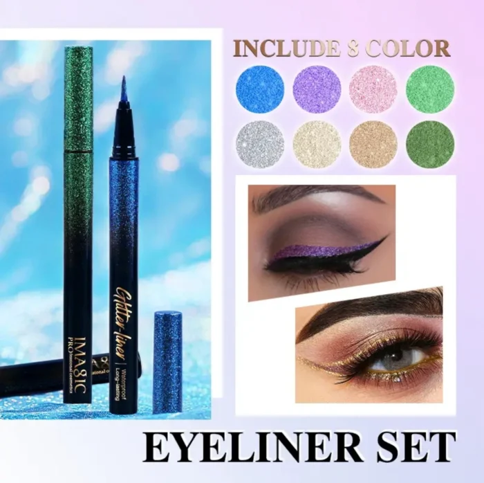 IMAGIC 8 Color Glitter Eyeliner Set - Image 4