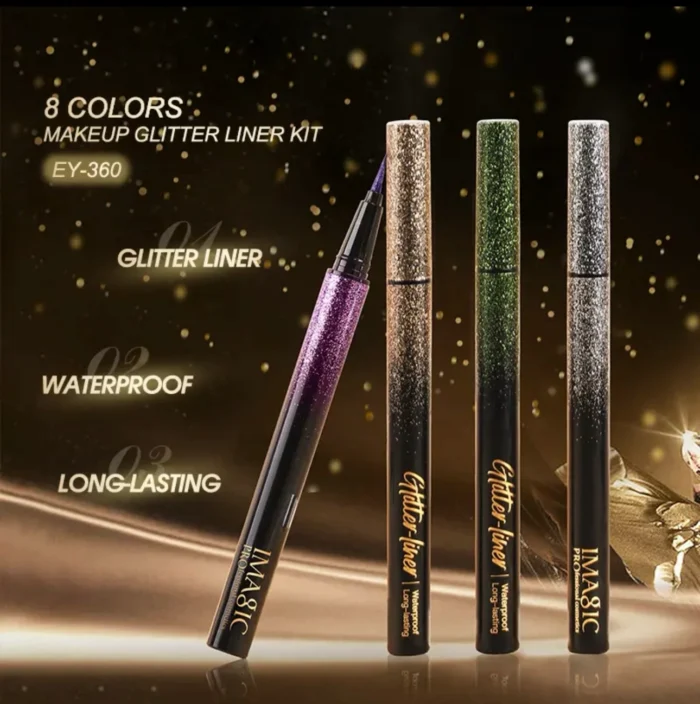 IMAGIC 8 Color Glitter Eyeliner Set - Image 6