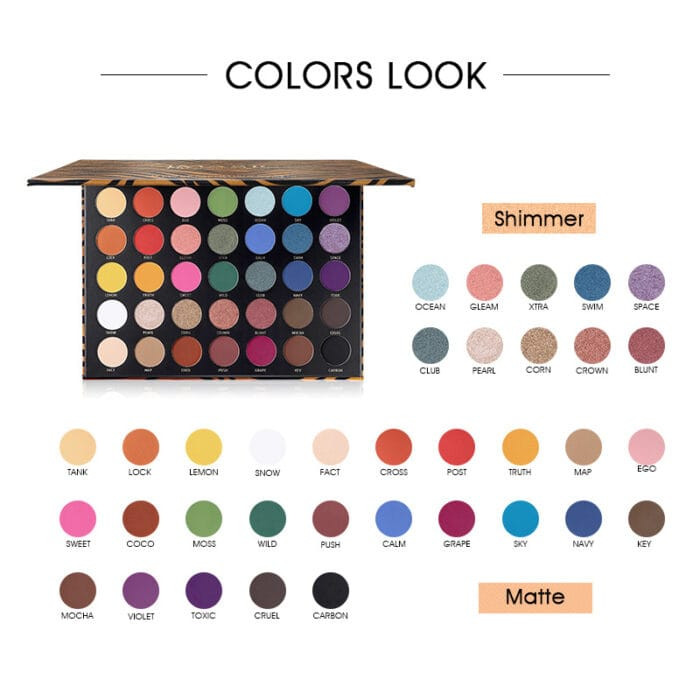 IMAGIC ZEBRA 35 COLORS EYESHADOW PALETTE - Image 4