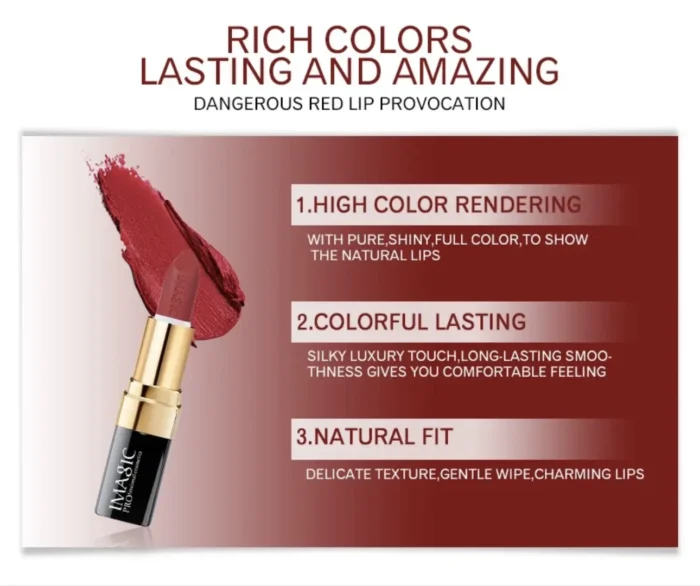 IMAGIC MATTE LIPSTICK (12 COLOUR) - Image 6