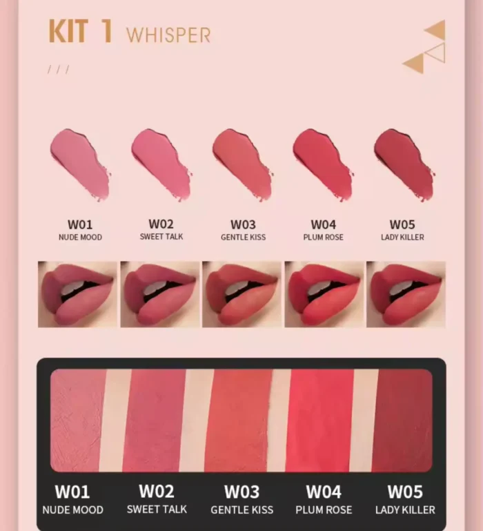 IMAGIC MATTE LIQUID LIPSTICK KIT (SET-1 WHISPER) - Image 3