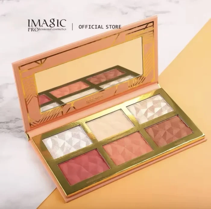 IMAGIC 6 in 1 HIGHLIGHT,BLUSH AND CONTOUR PALETTE - Image 4