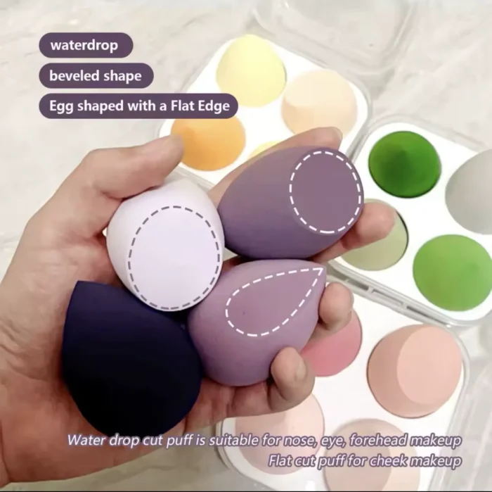 IMAGIC 4pcs/Set Makeup Sponge With Storage Box Soft Professional Puff - Image 2