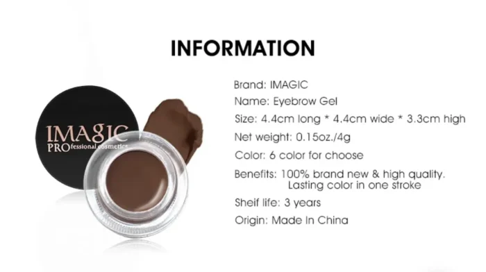 IMAGIC EYEBROW GEL WITH BRUSH (6 SHADE) - Image 8