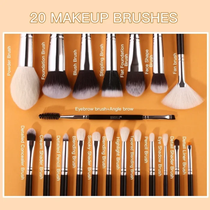 BEILI 20 PCS PROFESSIONAL MAKEUP BRUSH SET - Image 2